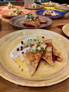 Grilled Beet And Gaot Chees Quesadilla Private Chef Kirstin Griffin Santa Fe NM.